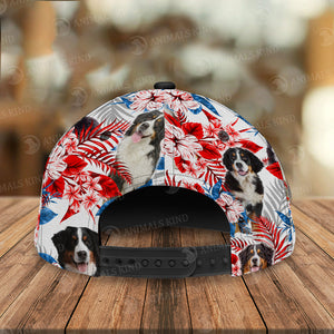 Bernese Mountain - American Flag Cap