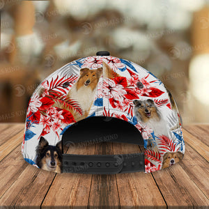 Rough Collie - American Flag Cap