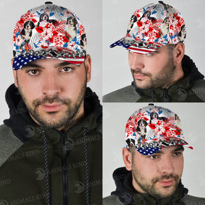 Bernese Mountain - American Flag Cap