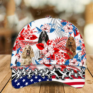 Cocker Spaniel - American Flag Cap