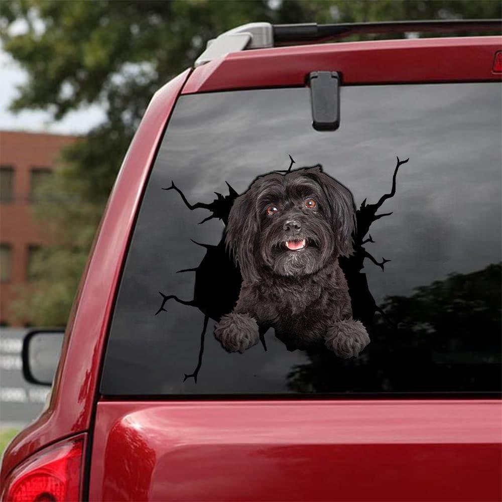 HAVANESE CRACK CAR STICKER DOGS LOVER 3