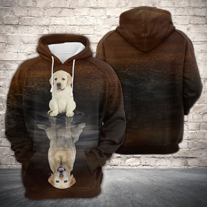 Cute Labrador Retriever Reflection All Over Hoodie