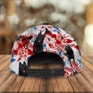 Schipperke - American Flag Cap