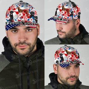 Curly-Coated Retriever - American Flag Cap