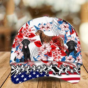 Curly-Coated Retriever - American Flag Cap