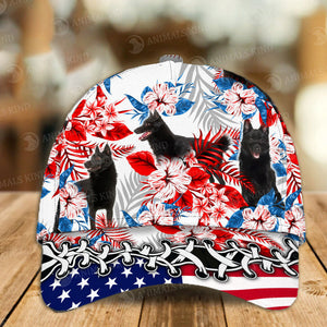 Schipperke - American Flag Cap