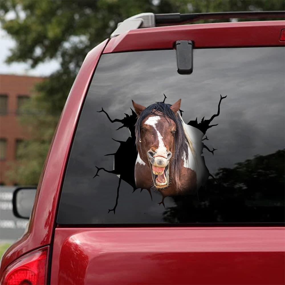 MUSTANG HORSE CRACK STICKER CATTLE LOVER