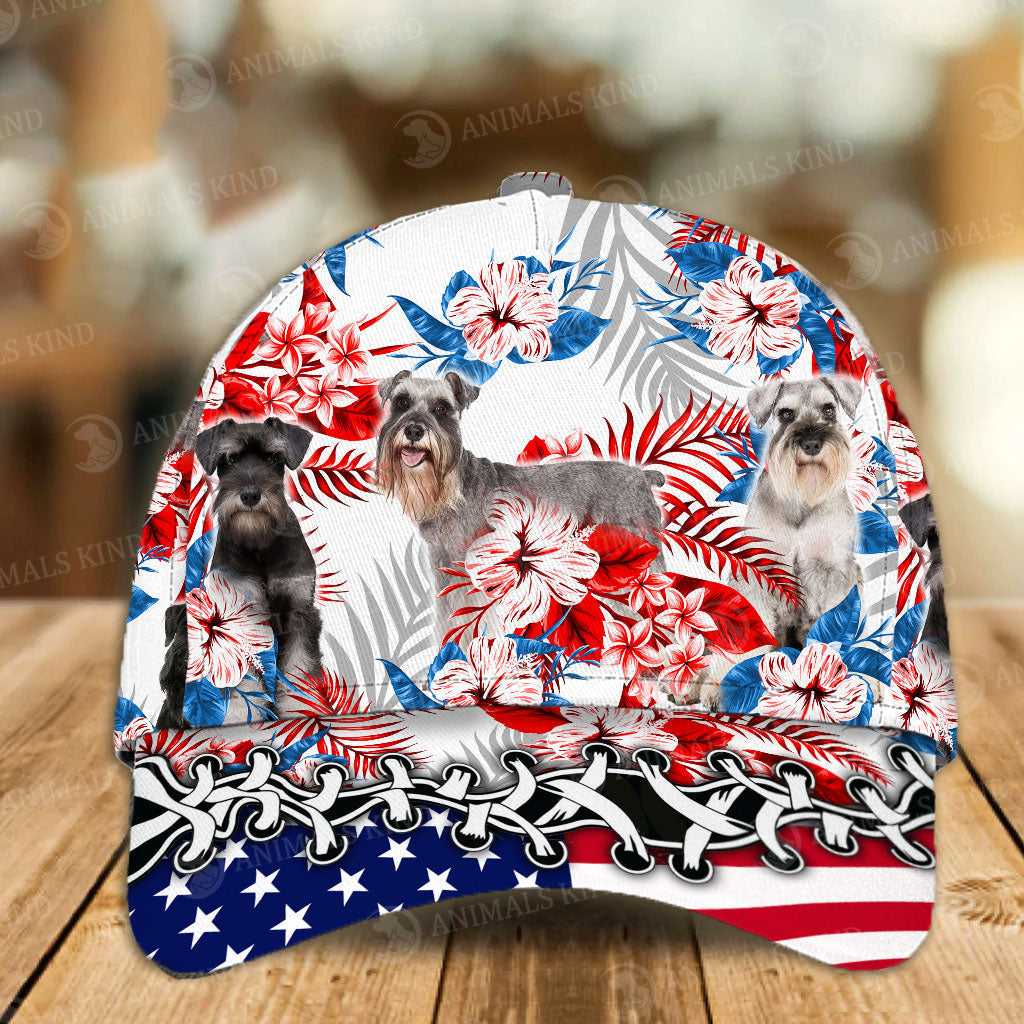 Schnauzer - American Flag Cap