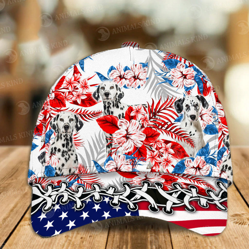 Dalmatian - American Flag Cap