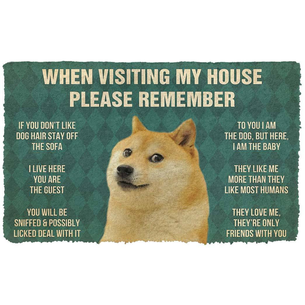 Bugybox 3D 3D Please Remember Doges House Rules Doormat