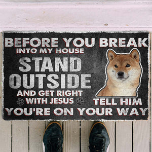 Bugybox 3D Shiba Inu Before You Break Into My House Doormat