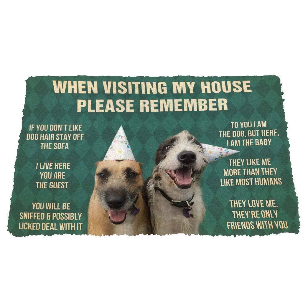 Bugybox 3D Please Remember Dogs House Rules Doormat