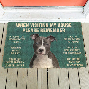 Bugybox 3D Please Remember Staffordshire Bull Terrier House Rules Doormat
