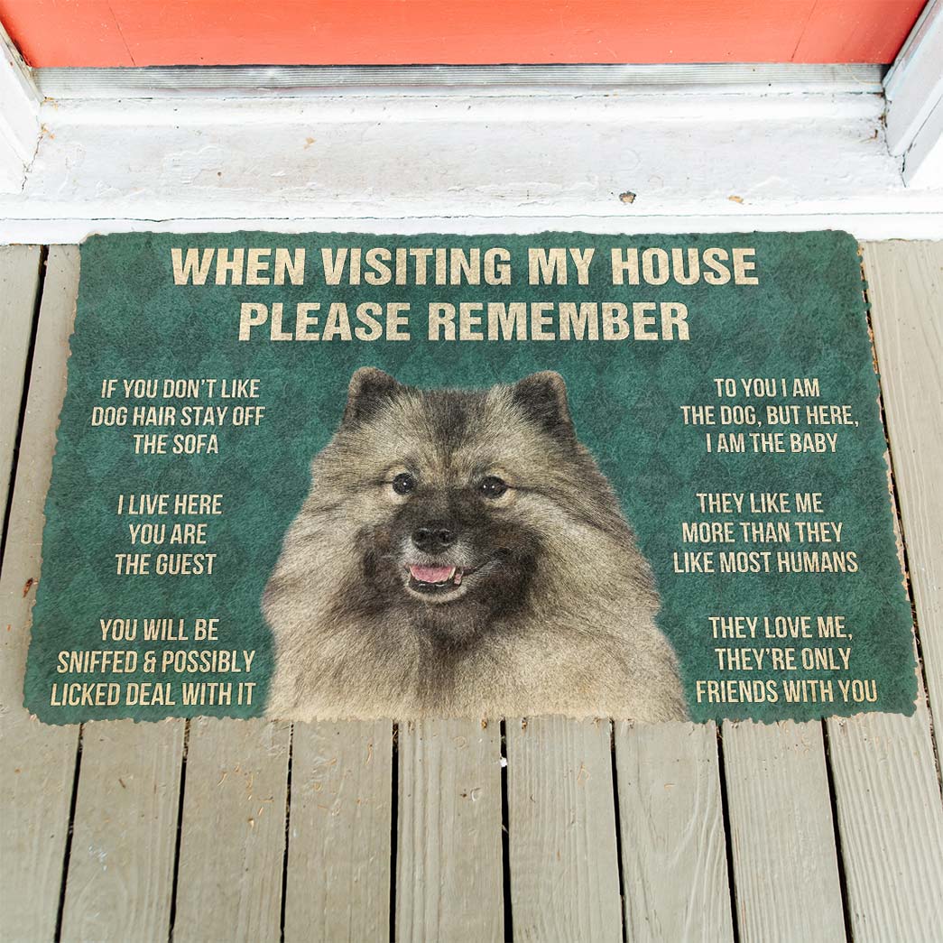 Bugybox 3D Please Remember Keeshond House Rules Doormat