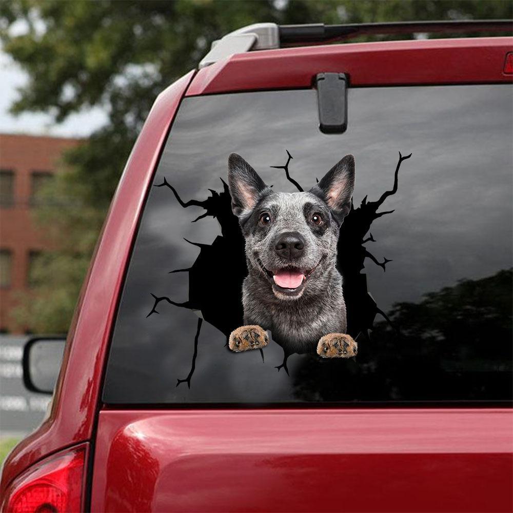 Australian Cattle Dog Crack Car Sticker 8