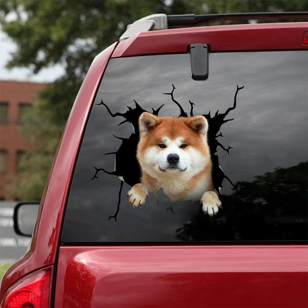 Akita Crack Car Sticker, Toilet Sticker, Fridge Sticker 18