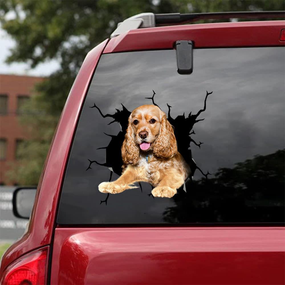 Cocker Spaniel Crack Car Sticker, Toilet Sticker, Fridge Sticker 20