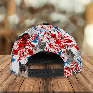 Norwegian Elkhound - American Flag Cap