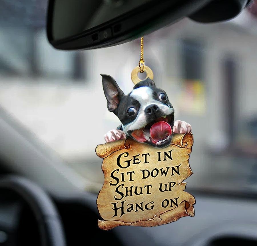 Boston terrier get in boston terrier lover two sided ornament