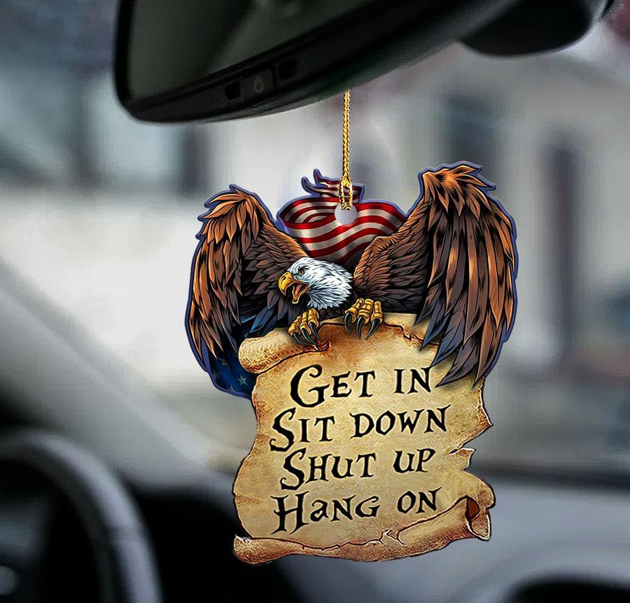 Eagle get in bird lovers two sided ornament