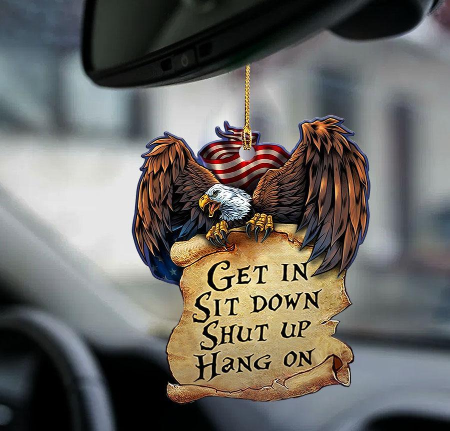 Eagle get in bird lovers two sided ornament