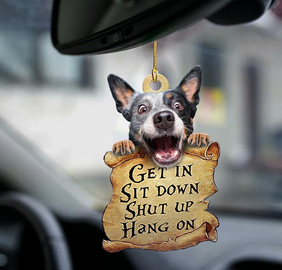 Heeler get in dog moms two sided ornament