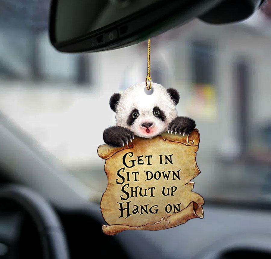 Panda get in panda lover two sided ornament