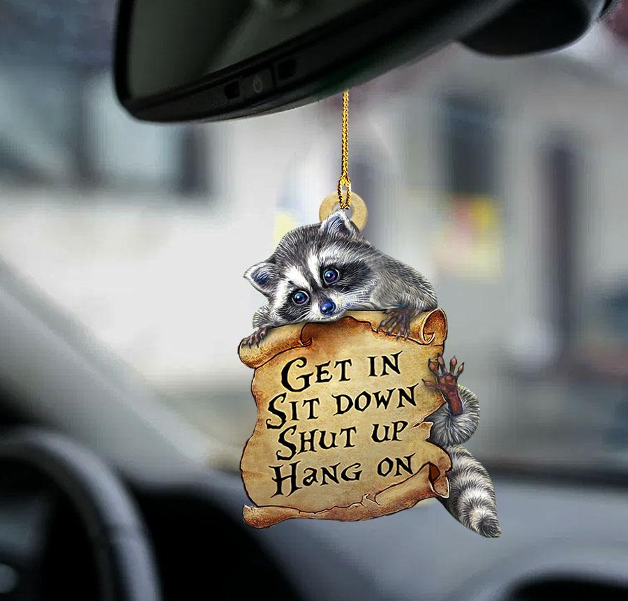 Raccoon get in raccoon lover two sided ornament