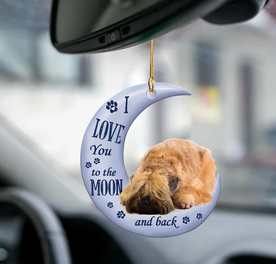 Wheaten Terrier moon back Wheaten Terrier lover dog moms two sided ornament