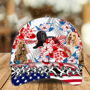 English Cocker Spaniel-American Flag Cap