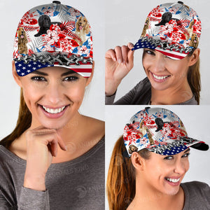 English Cocker Spaniel-American Flag Cap