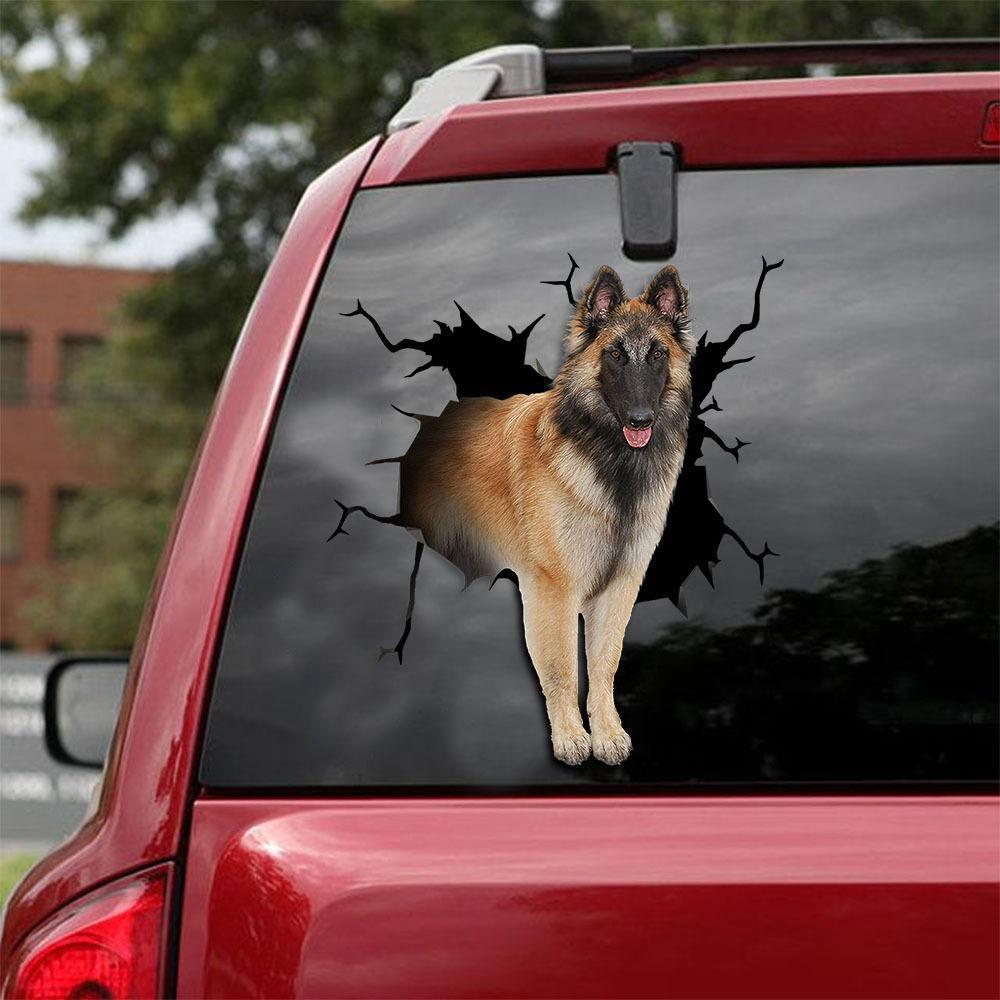 Belgian Malinois Crack Car Sticker, Toilet Sticker, Fridge Sticker 13