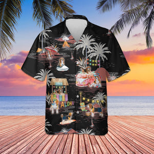 Beagle Night On The Beach Hawaiian Shirt