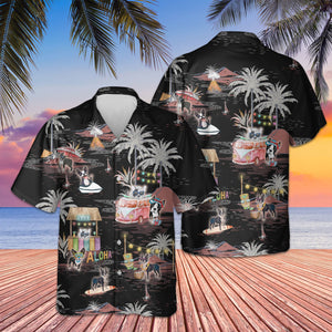 Boston Terrier Night On The Beach Hawaiian Shirt