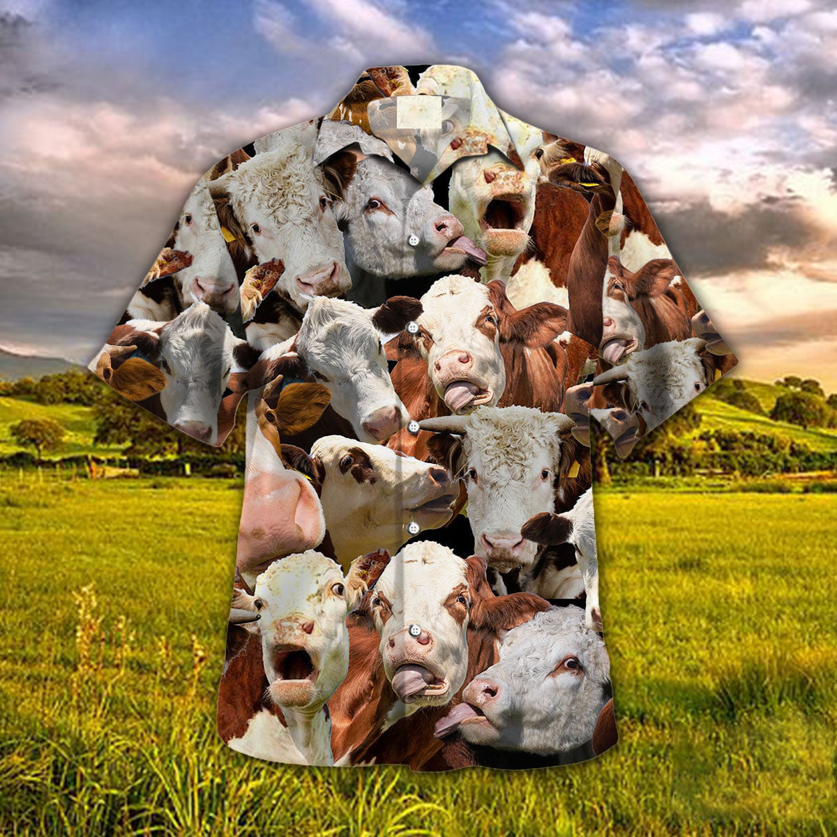 Hereford Herd Hawaiian Shirt