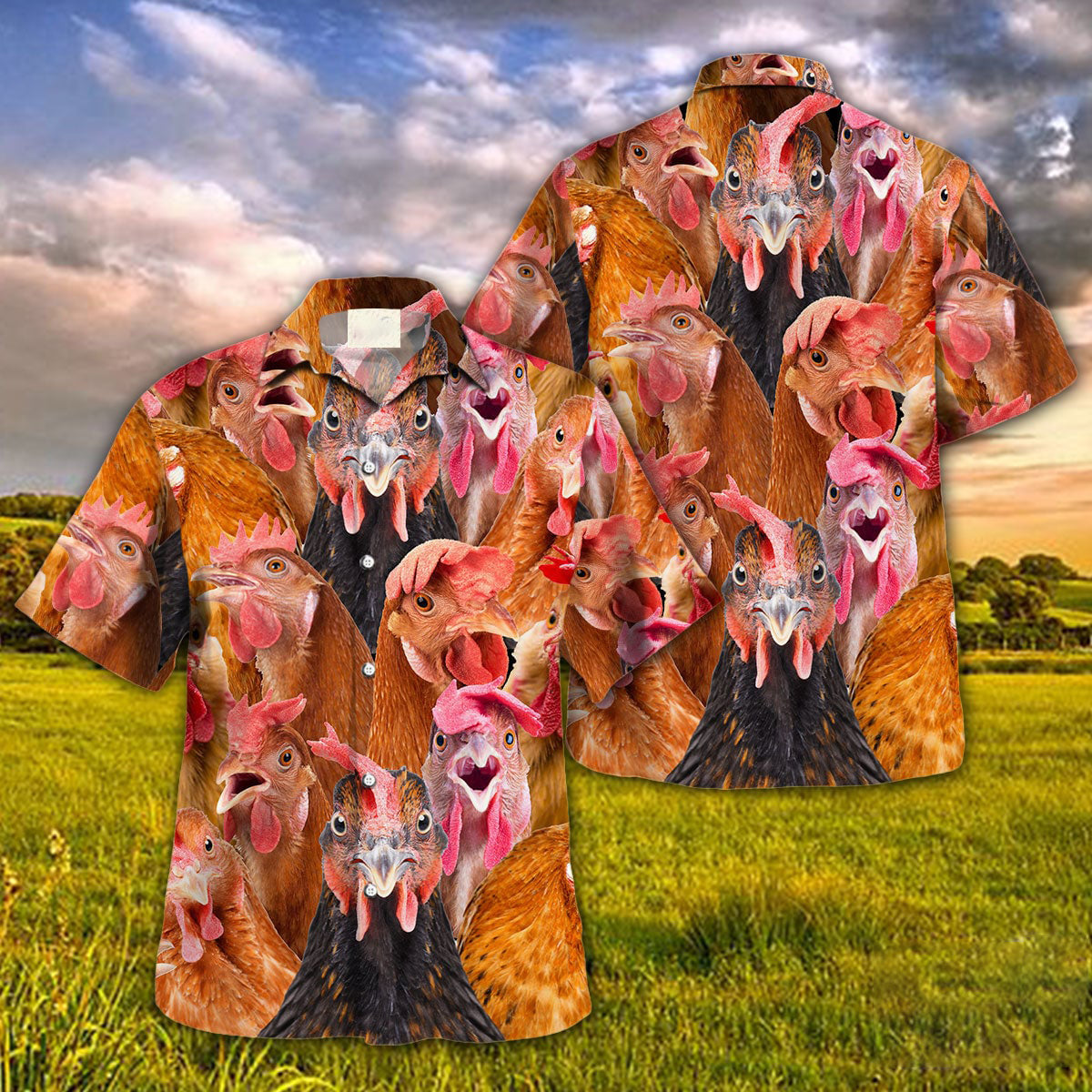Chicken Herd Hawaiian Shirt