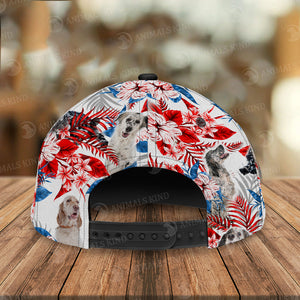 English Setter - American Flag Cap