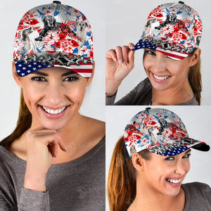 English Setter - American Flag Cap