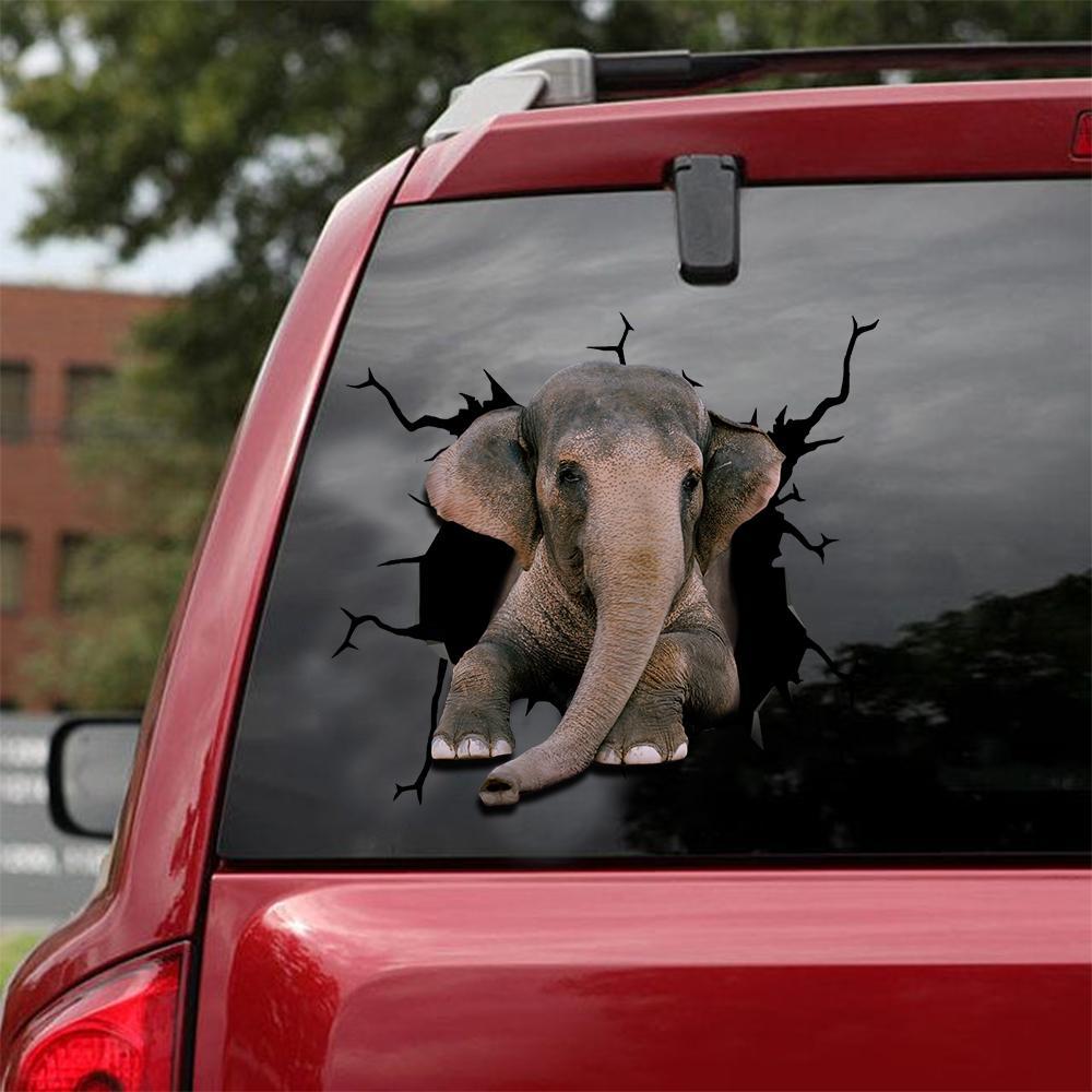 Elephant Crack Car Sticker, Toilet Sticker, Fridge Sticker 22