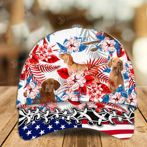 Vizsla - American Flag Cap