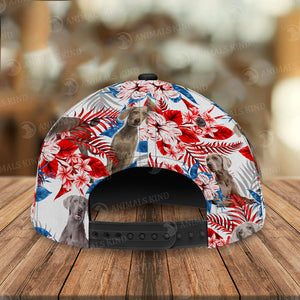 Weimaraner - American Flag Cap