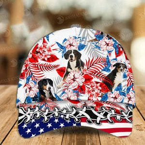 Entlebucher Mountain Dog - American Flag Cap