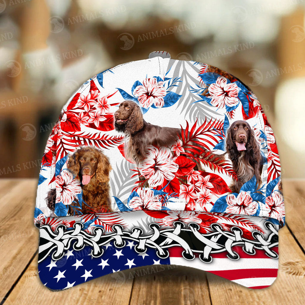 Field Spaniel - American Flag Cap