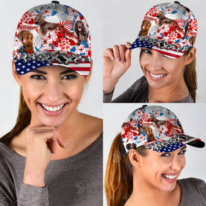 Field Spaniel - American Flag Cap