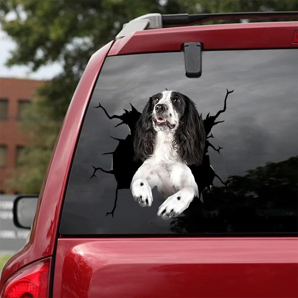 ENGLISH SPRINGER SPANIEL CRACK CAR STICKER 8