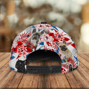 French Bulldog - American Flag Cap