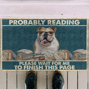 Bugybox 3D Bulldog Probably Reading Please Wait Doormat