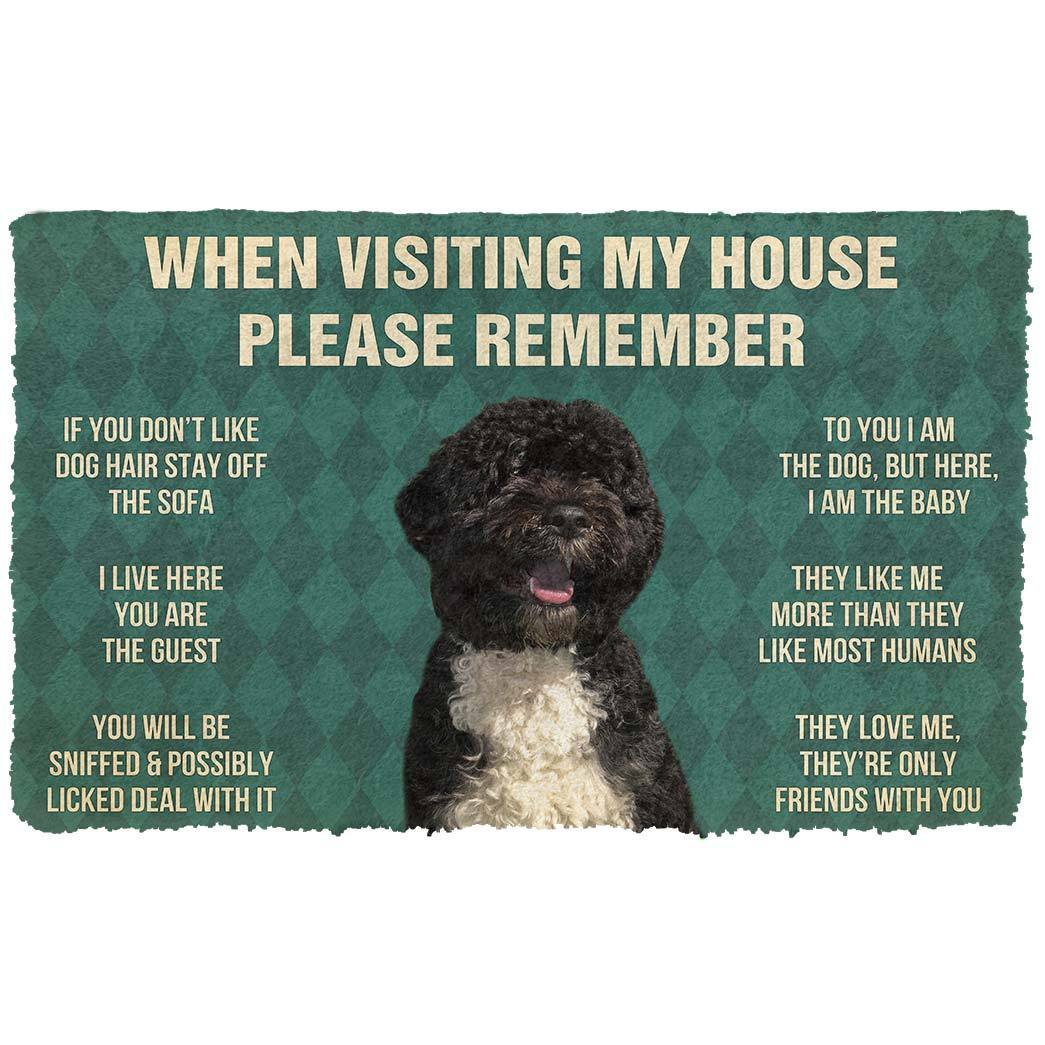 Bugybox 3D Please Remember Portuguese Water Dogs House Rules Doormat