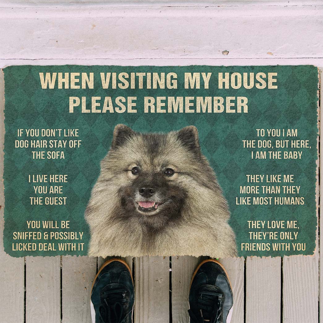 Bugybox 3D Please Remember Keeshond House Rules Doormat