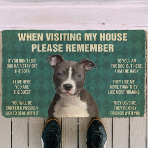 Bugybox 3D Please Remember Staffordshire Bull Terrier House Rules Doormat